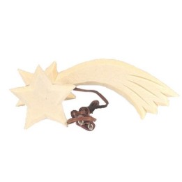 Stella cometa in legno 12 cm con luce 3,5Volt