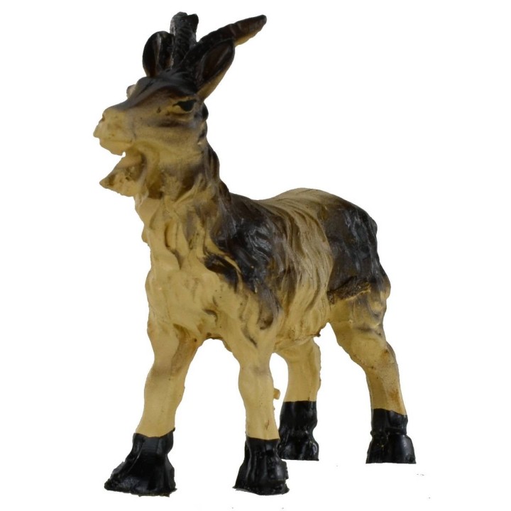 Cabra moteada cabeza alta para estatuas de 10-12 cm