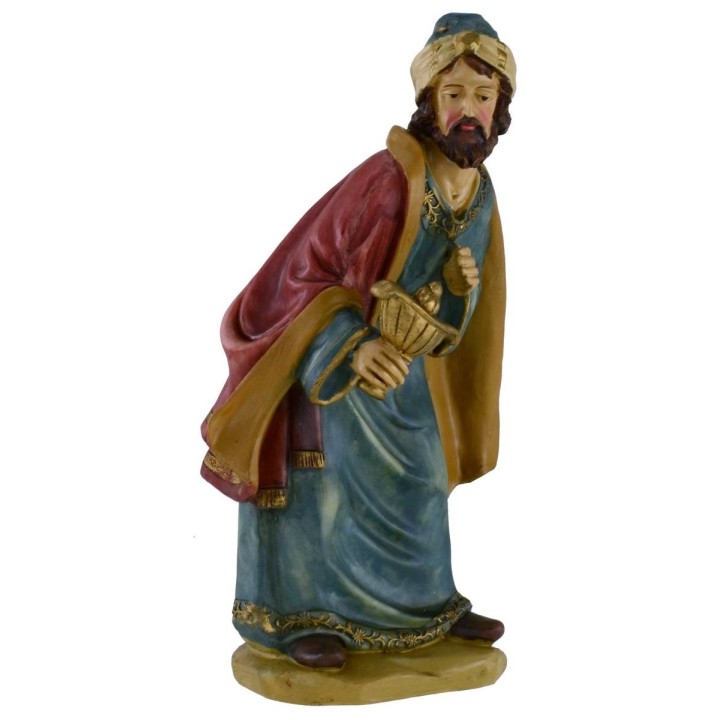 Set 3 Re Magi in resina serie 25 cm per presepe