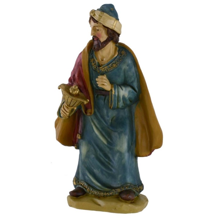 Set 3 Re Magi in resina serie 25 cm per presepe