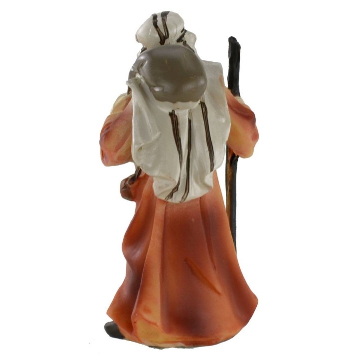 Eastern wayfarer with stick 8 cm series in resin