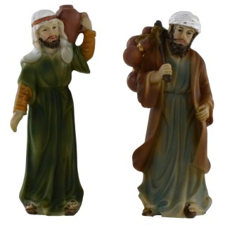 Conjunto de dos pastores orientales serie 8 cm en resina