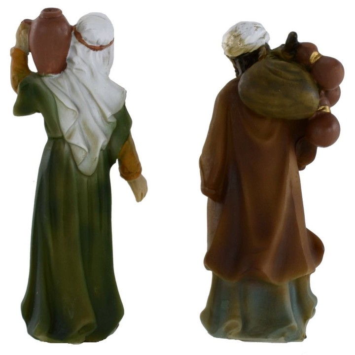 Set of two oriental shepherds 8 cm series in resin