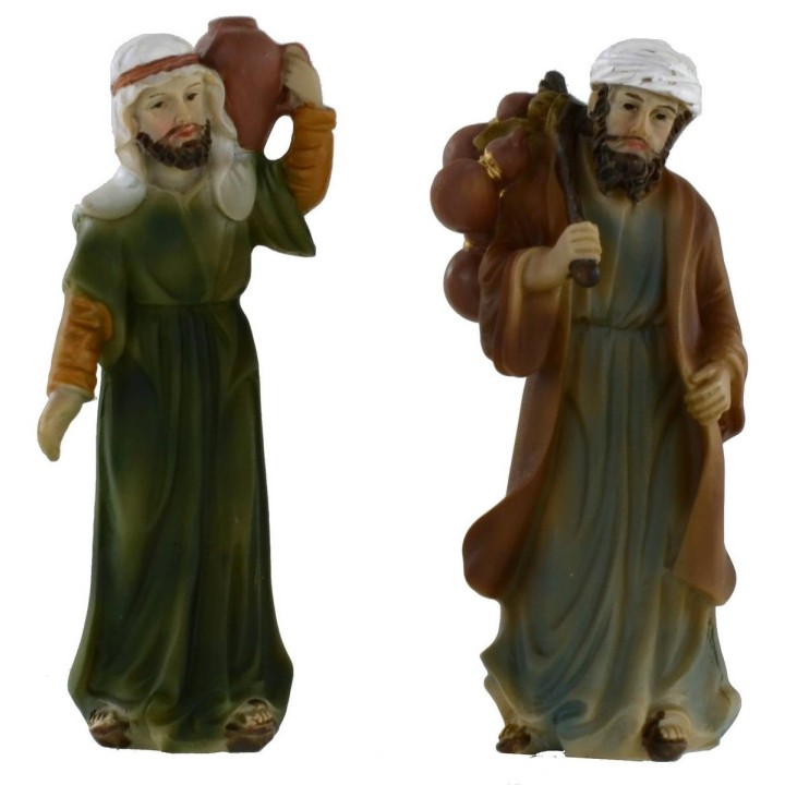 Set due pastori orientali serie 8 cm in resina