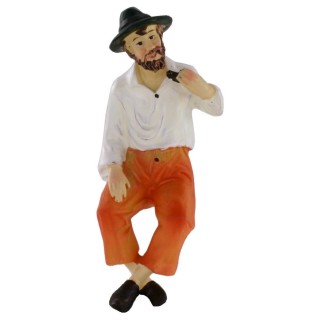 Uomo seduto in resina serie 11 cm