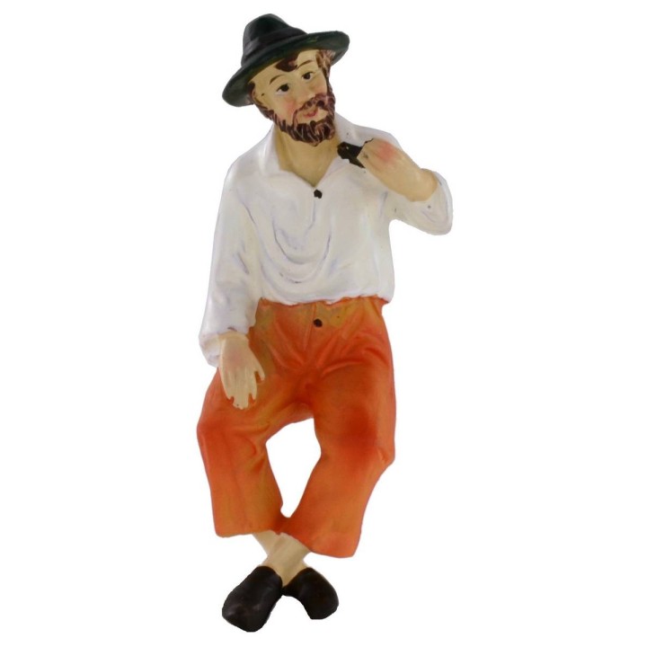 Hombre sentado en resina serie 11 cm