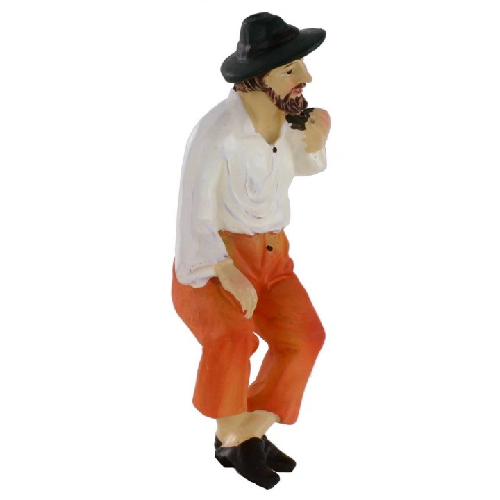 Uomo seduto in resina serie 11 cm