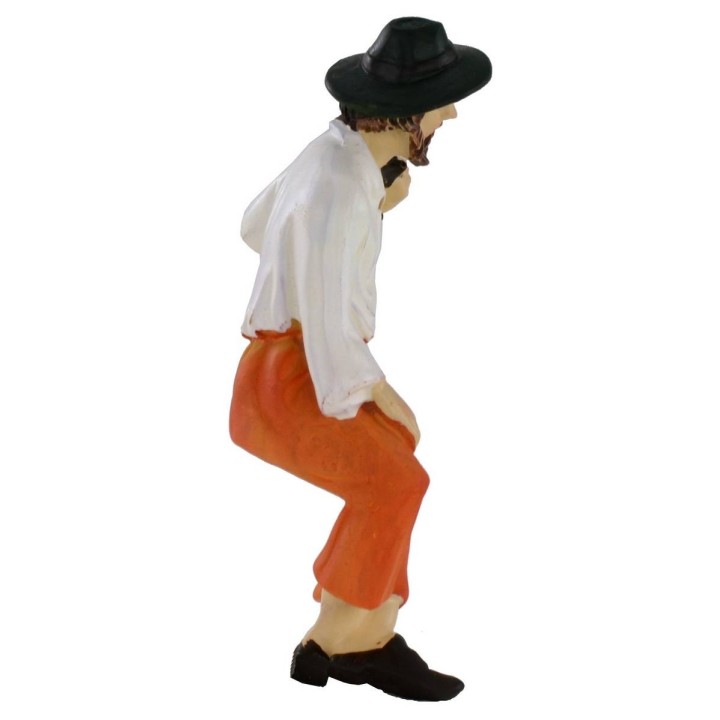 Hombre sentado en resina serie 11 cm