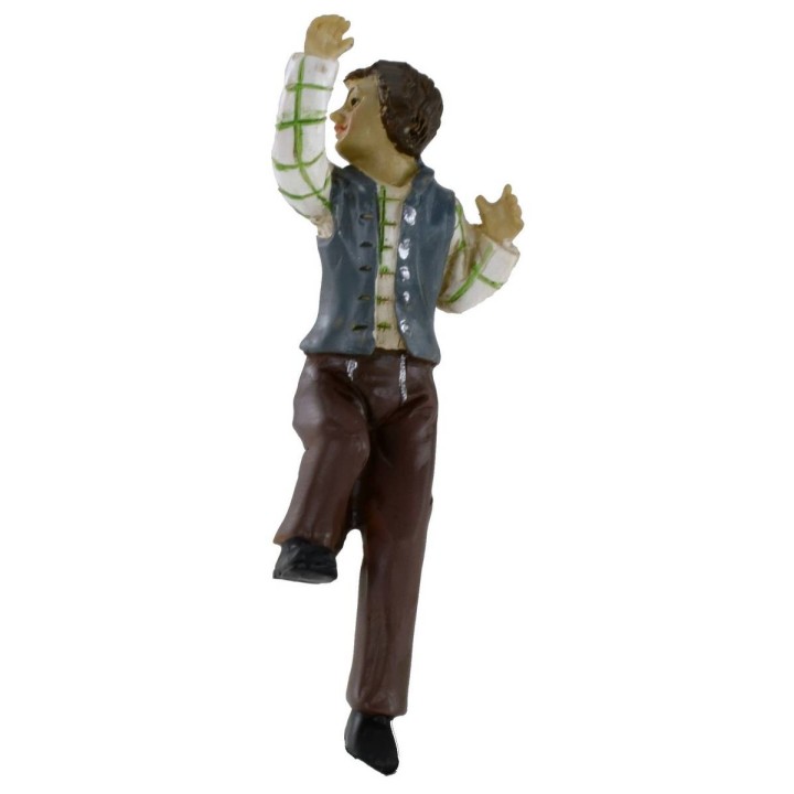 Hombre que sube la escalera en resina serie 11 cm
