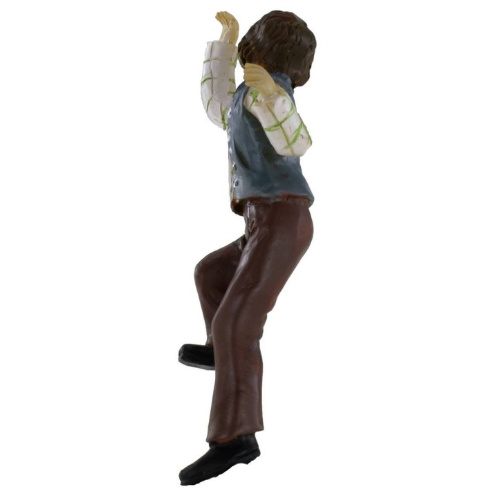 Uomo che sale la scala in resina serie 11 cm