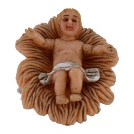 Gesù Bambino nella culla per statue 8-10 cm in pvc