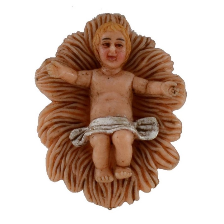 Niño Jesús en la cuna para estatuas de 8-10 cm en PVC