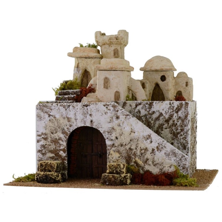 Villaggio palestinese su due piani cm 37,5x31x31,5 h