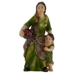 Mujer con niño en resina serie 8 cm