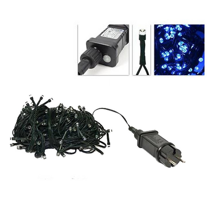Catena 180 led blu con giochi di luce per esterno e interno
