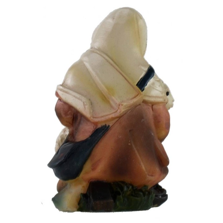 Pastore seduto con agnello serie 9 cm in resina
