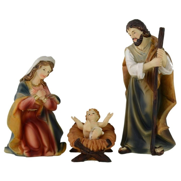 Natividad 3 figuras de 14 cm en resina