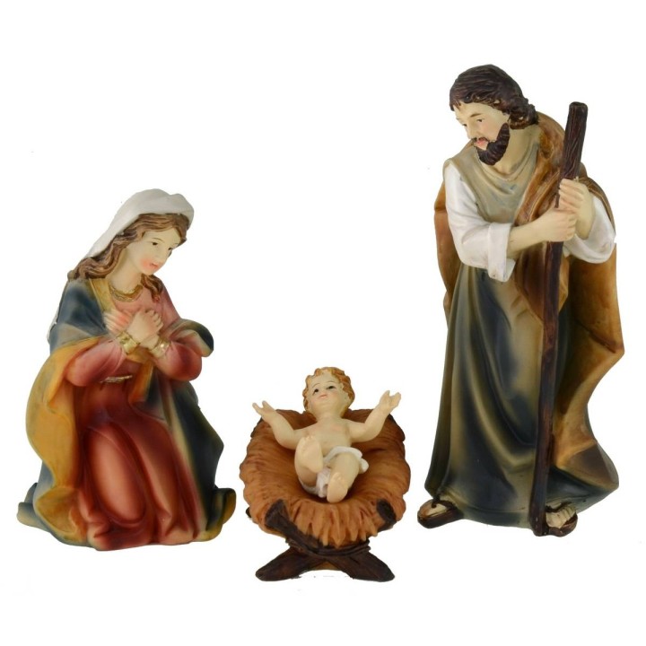 Natividad 3 figuras de 14 cm en resina