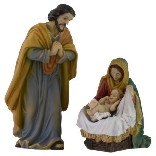 Natividad 3 figuras en resina serie 10 cm