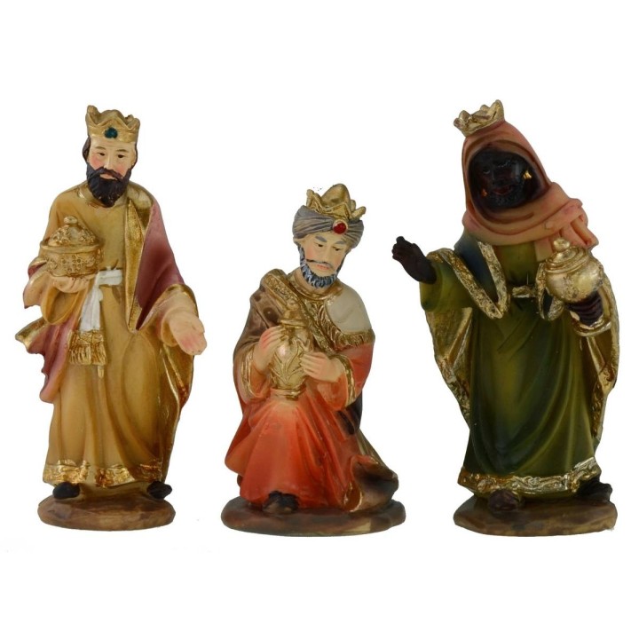 Conjunto de 3 Reyes Magos en resina serie 12 cm