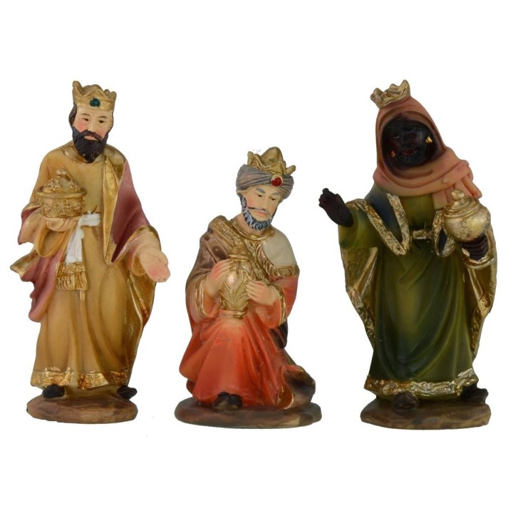 Set 3 Re Magi in resina serie 12 cm