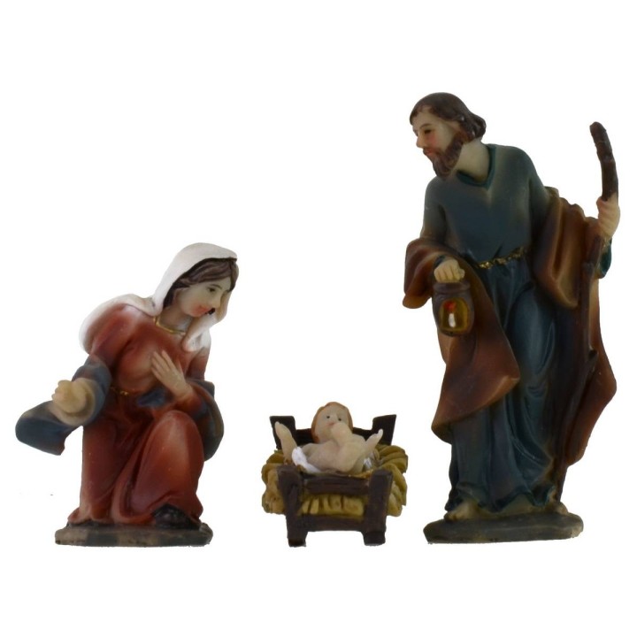 Set 10 figures 7 cm Nativity scene, Magi, angel and camel