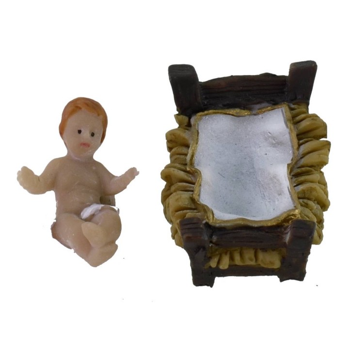 Set 10 figure 7 cm Natività presepe, Re Magi, angelo e cammello