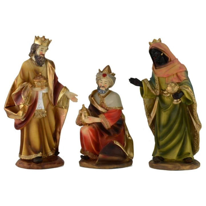 Set 3 Re Magi in resina serie 20 cm