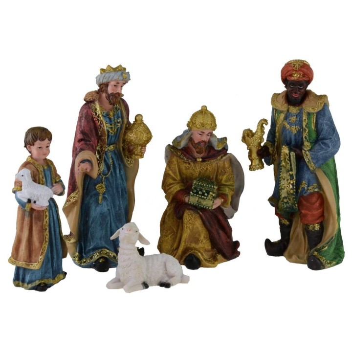 Natività in set 11 soggetti cm 27 per presepe