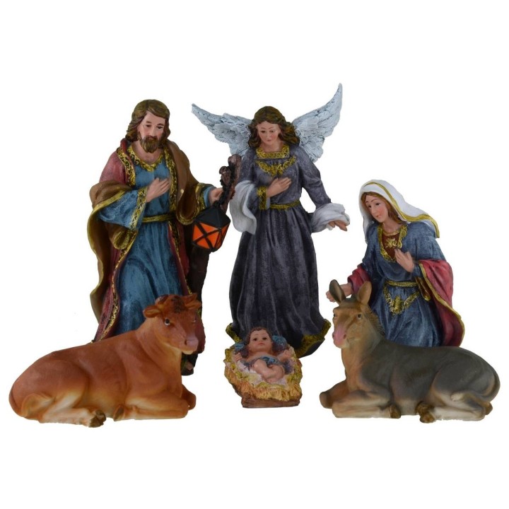Natività in set 11 soggetti cm 27 per presepe