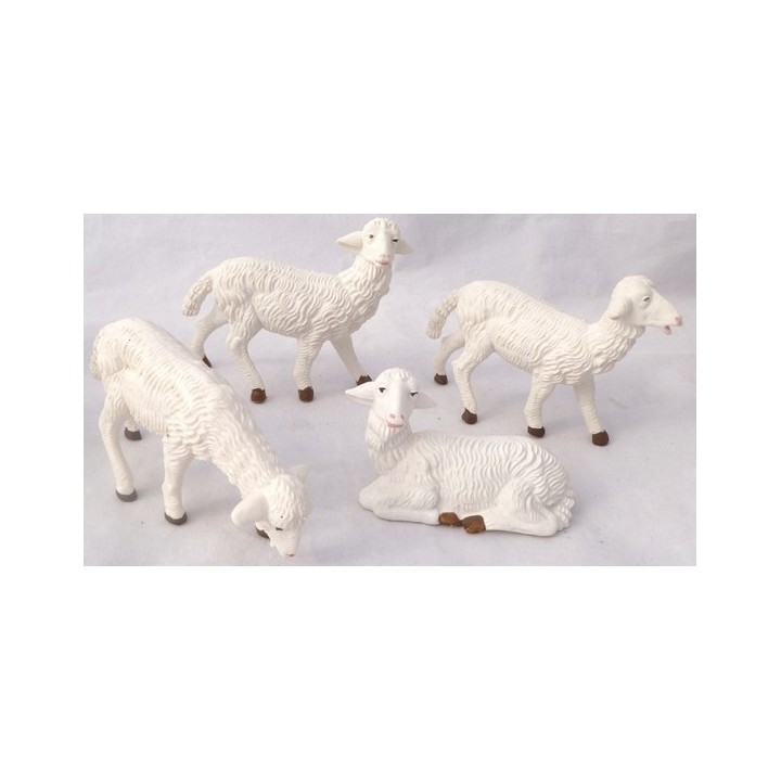 Juego de 4 ovejas para estatuas de 15 cm - PG15
