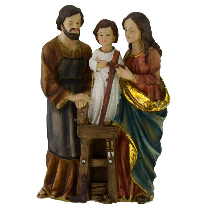 Sacra Famiglia in resina cm 18,5x9,5x31 h cm