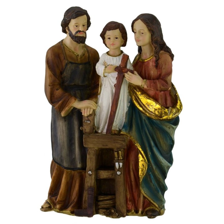 Sacra Famiglia in resina cm 18,5x9,5x31 h cm