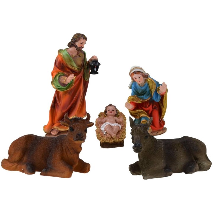Conjunto de Natividad para pesebre de 11 personajes en resina
