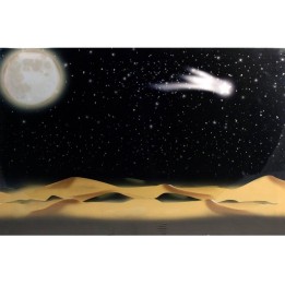 Fiber optic starry sky with moon and comet ef. 