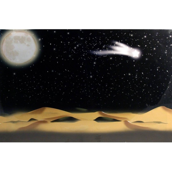 Cielo stellato fibre ottiche con luna e cometa ef. 