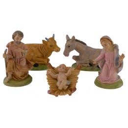 Nativity 5 subjects series 9 cm in pvc
