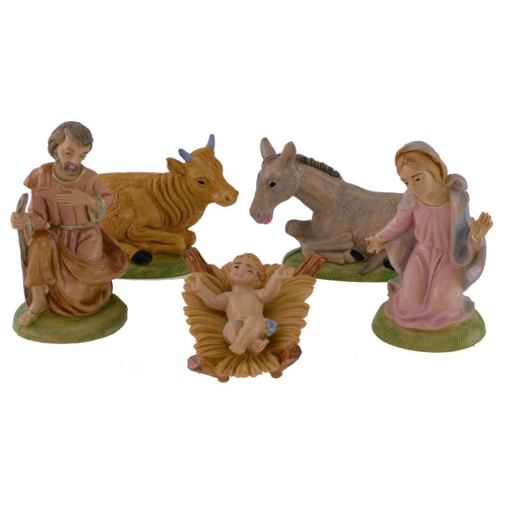 Natività 5 soggetti serie 9 cm in pvc