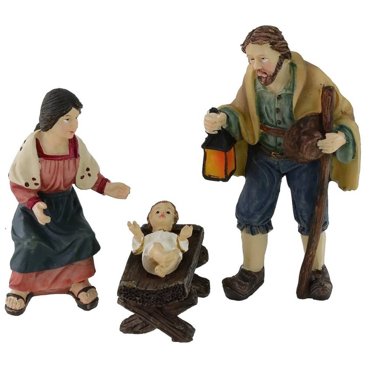 Holy family 10 cm in resin