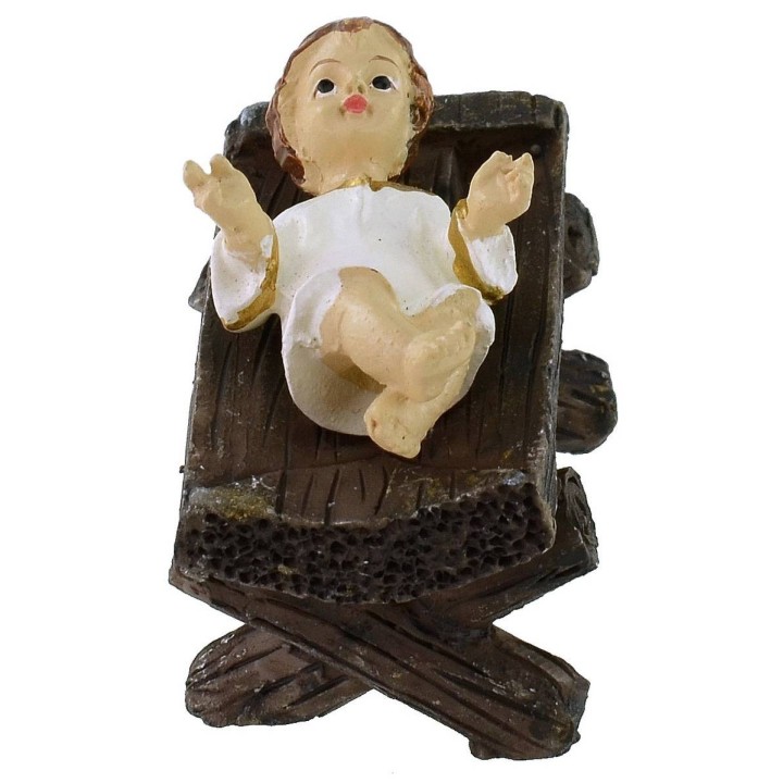Sacra famiglia 10 cm in resina