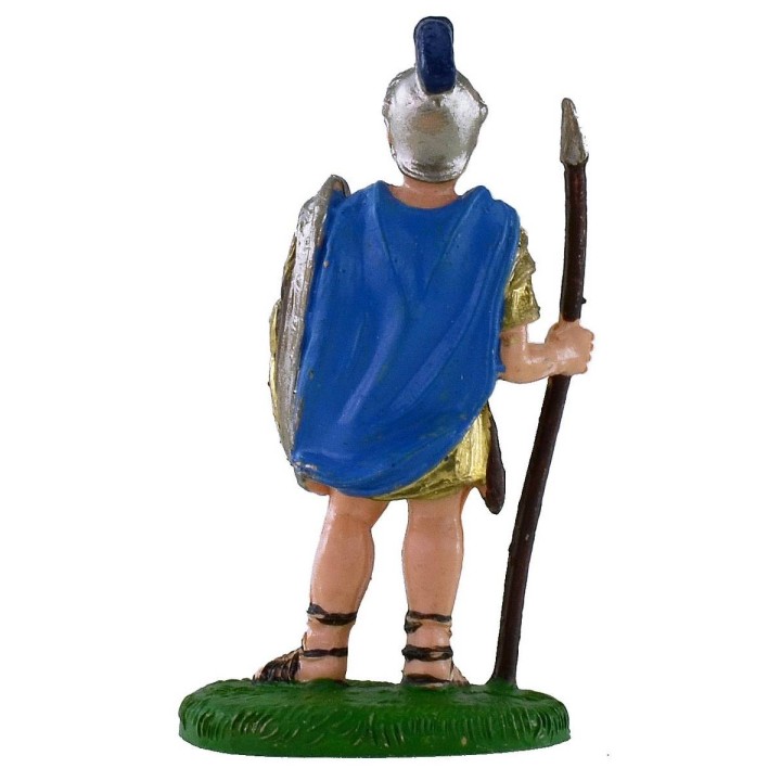 Roman soldier with shield and spear cm 8 in pvc