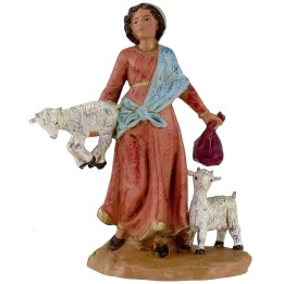 Pastorcilla con cabras 12 cm Fontanini