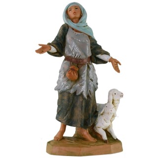 Mujer oriental con ovejas 19 cm Fontanini