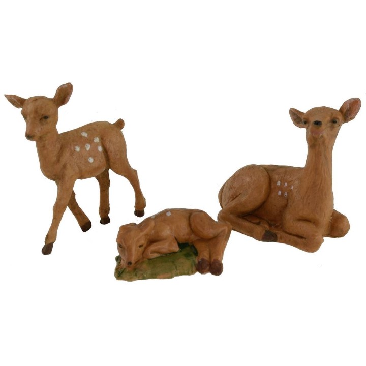 Fallow deer family 12 cm Fontanini series