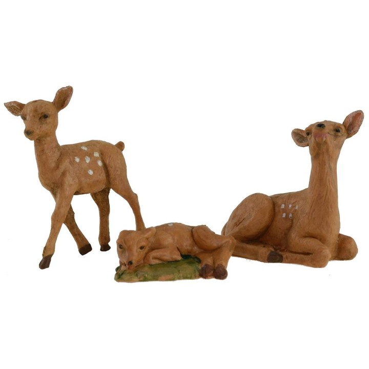 Fallow deer family 12 cm Fontanini series