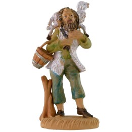 Pastore con agnello cm 8 in pvc lux