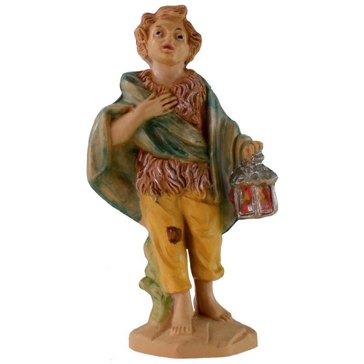 Giovane con lanterna lux 10 cm in pvc