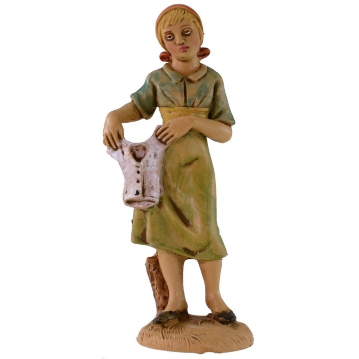 Donna che stende i panni lux 12 cm in pvc