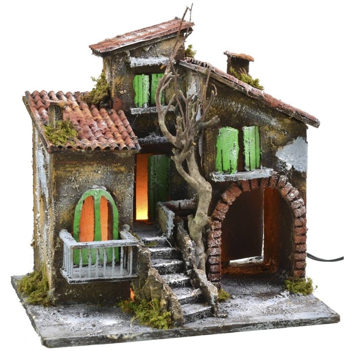 Casas iluminadas con tienda de 30x21x29,5 cm h