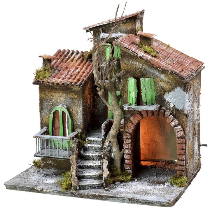 Case illuminate con bottega cm 30x21x29,5 h